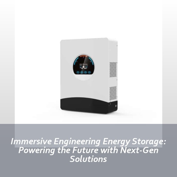 Immersive Engineering Energy Storage: Powering the Future with Next-Gen Solutions